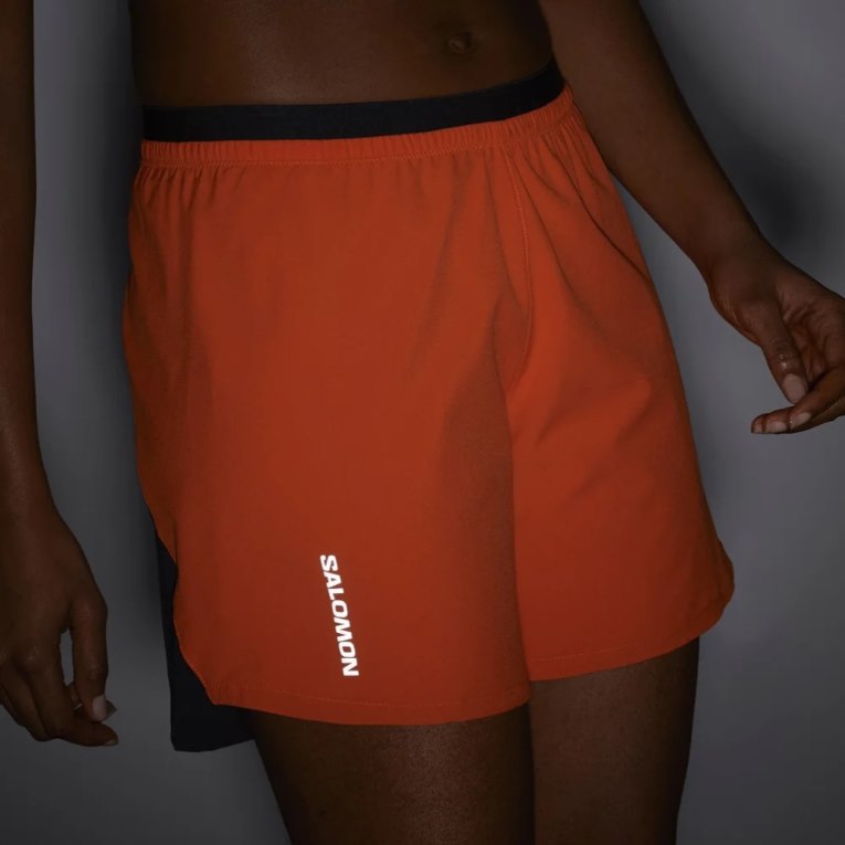 Salomon Cross 5'' Women's Running Shorts Orange | CA 98H7